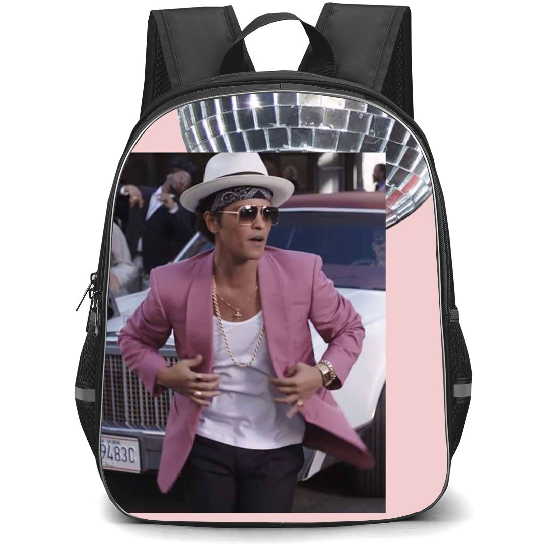 Bruno Mars Backpack StudentPack - Bruno Mars Wearing Pink Blazer Candid Poster