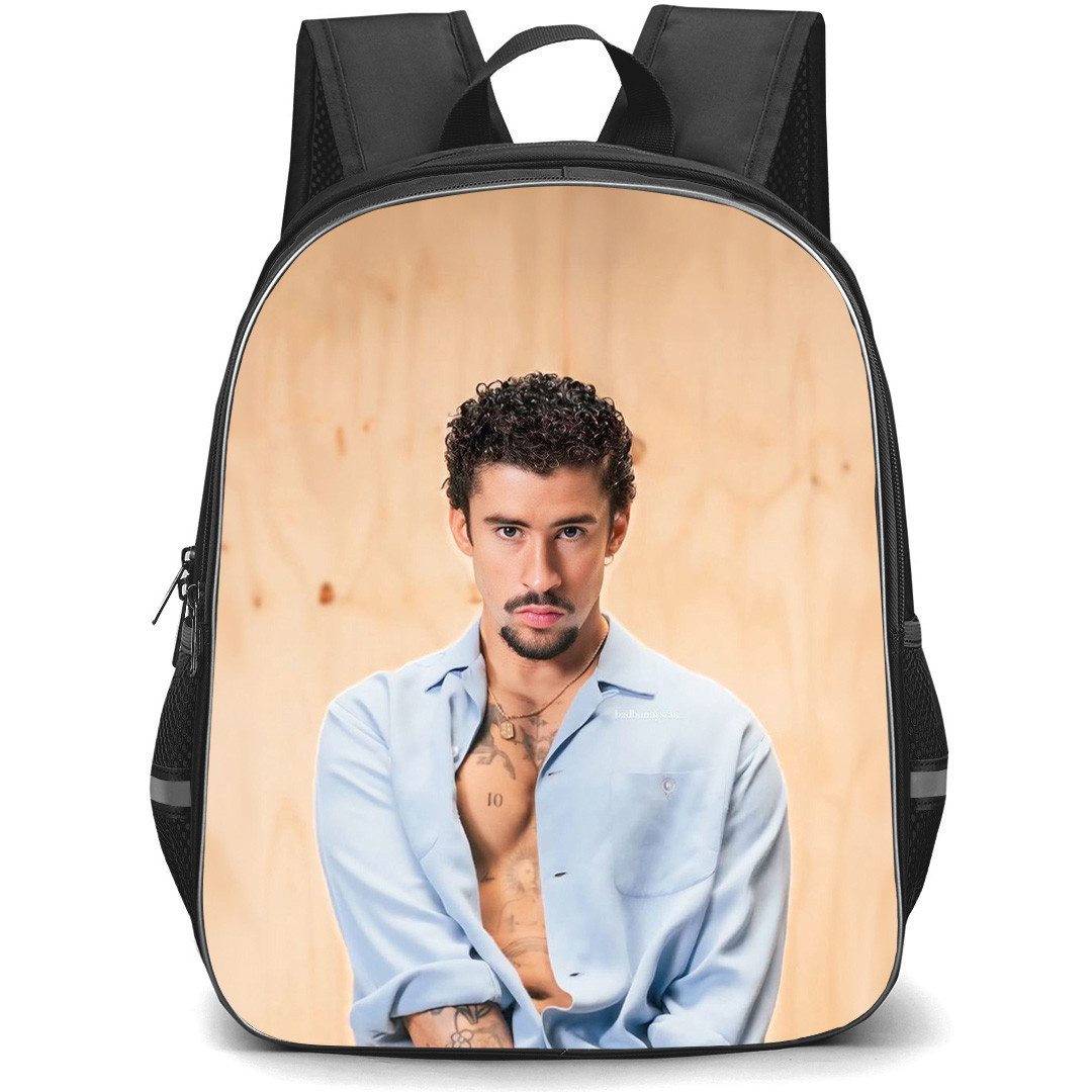 Bad Bunny Backpack School Bag StudentPack - Benito Antonio Mart?nez Ocasio Bottega Veneta Shearling Coat and Beanie