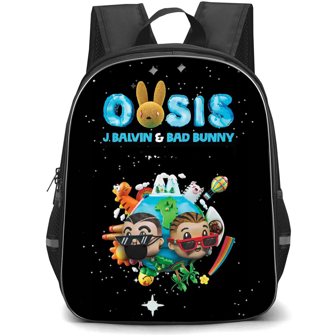 Bad Bunny Backpack StudentPack - J Balvin And Bad Bunny Oasis Poster