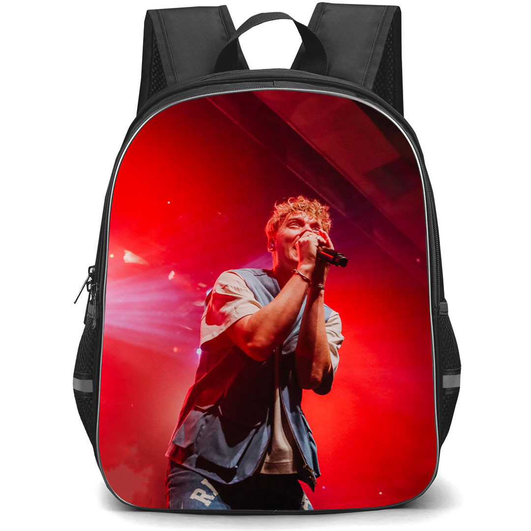 Conor Maynard Backpack StudentPack - Conor Maynard Perform On Red Light Effect Background