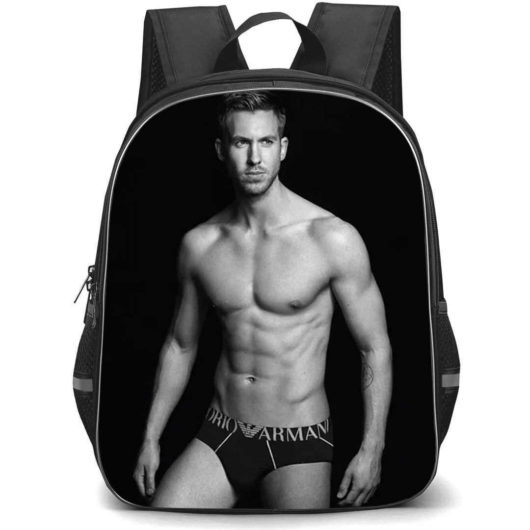Calvin Harris Backpack School Bag StudentPack - Calvin Harris Armani Underwear Black And White Fashion Poster