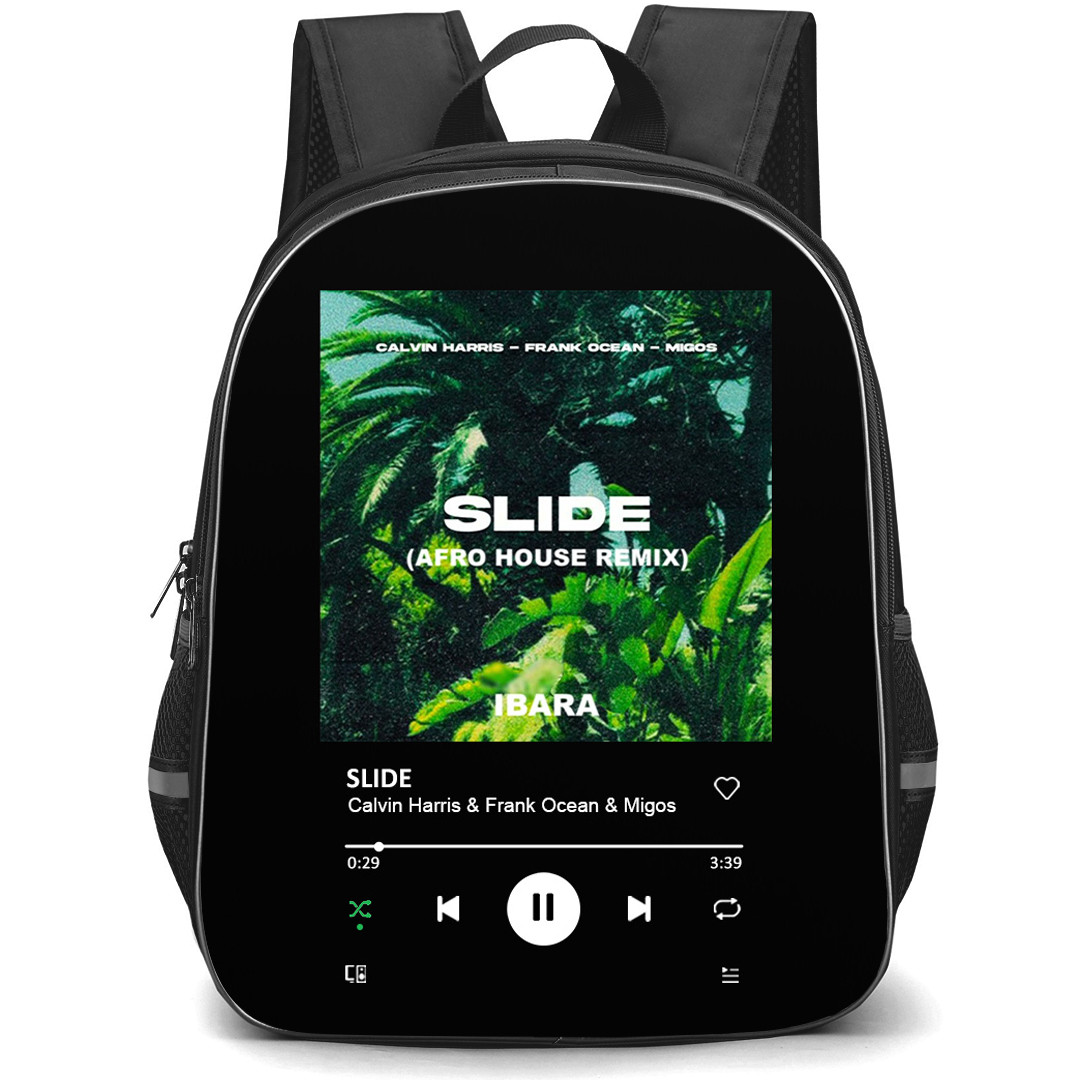 Calvin Harris Backpack School Bag StudentPack - Calvin Harris And Frank Ocean And Migos SLIDE Ibara Remix Spotify Library Poster