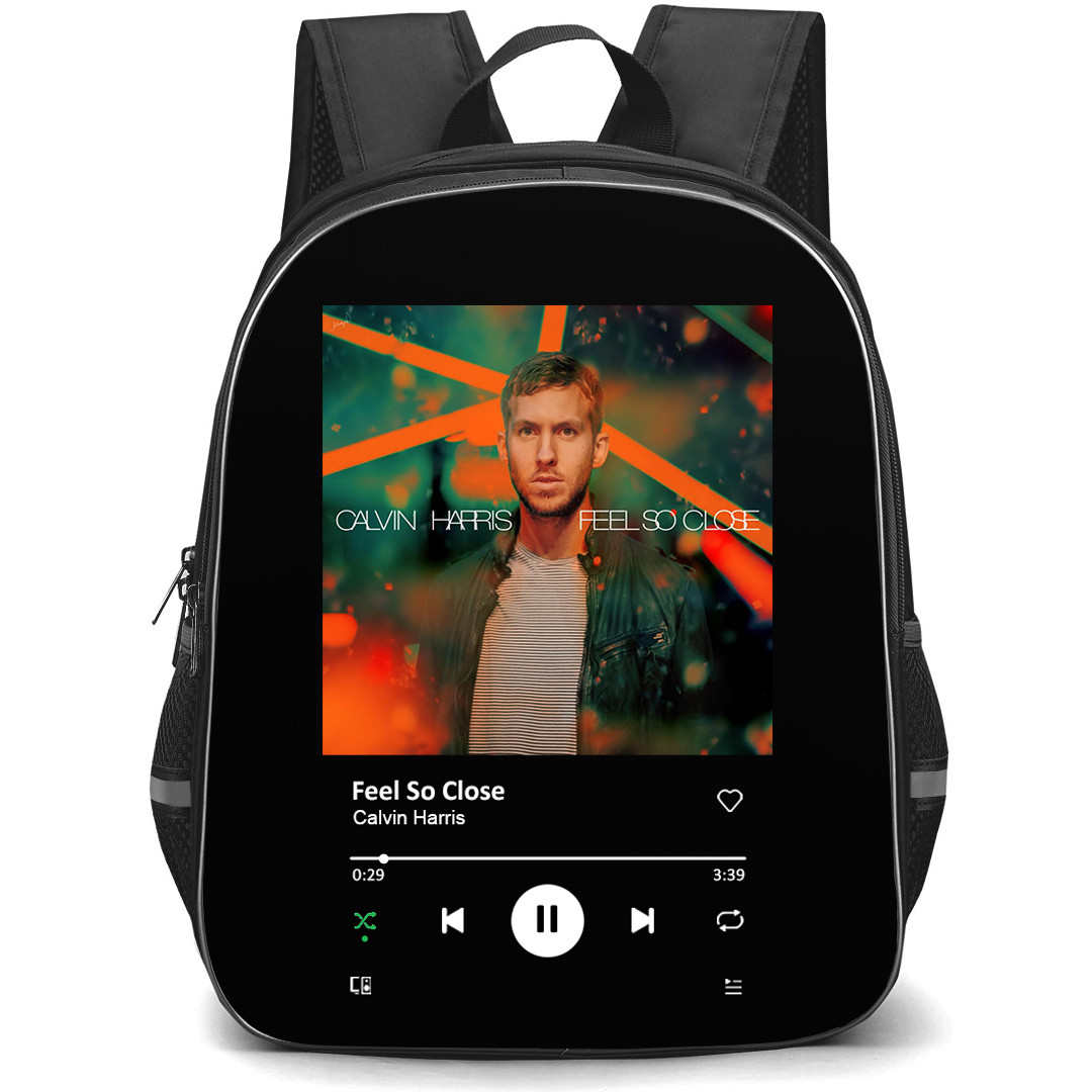 Calvin Harris Backpack School Bag StudentPack - Calvin Harris Feel So Close Album Cover Spotify Library Poster