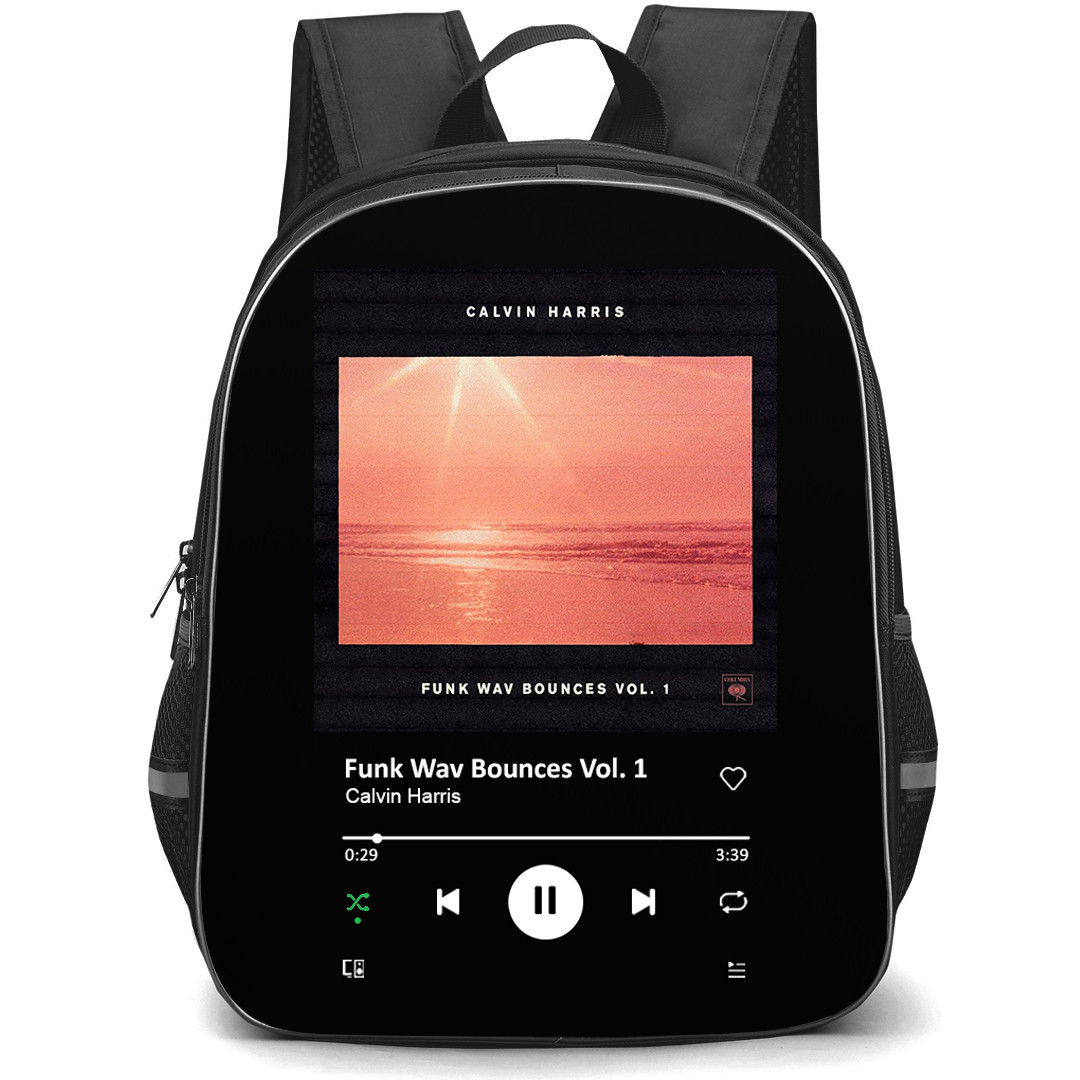 Calvin Harris Backpack School Bag StudentPack - Calvin Harris Funk Wav Bounces Vol. 1 Album Cover Spotify Library Poster