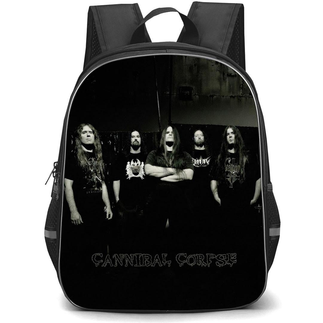 Cannibal Corpse Backpack School Bag StudentPack - Cannibal Corpse Group Portrait Greyscale