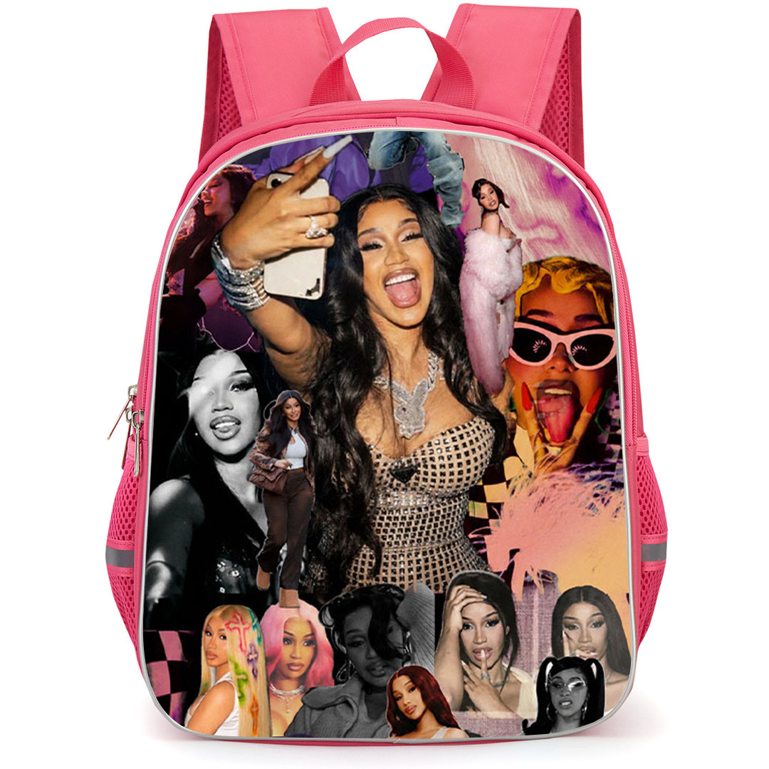Cardi B Backpack School Bag StudentPack - Cardi B Collage Poster Mix