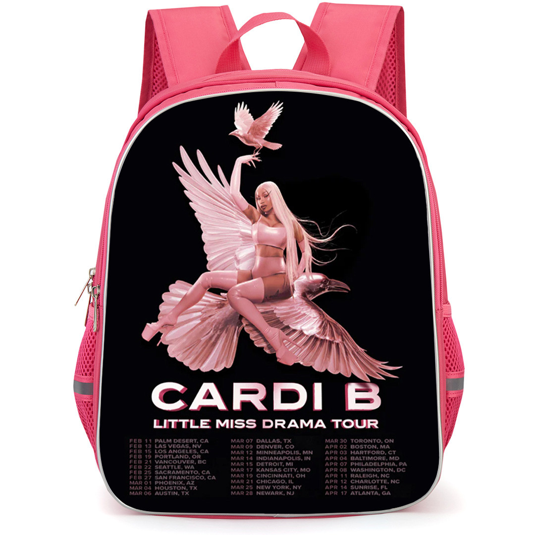 Cardi B Backpack School Bag StudentPack - Cardi B Little Miss Drama Tour Poster