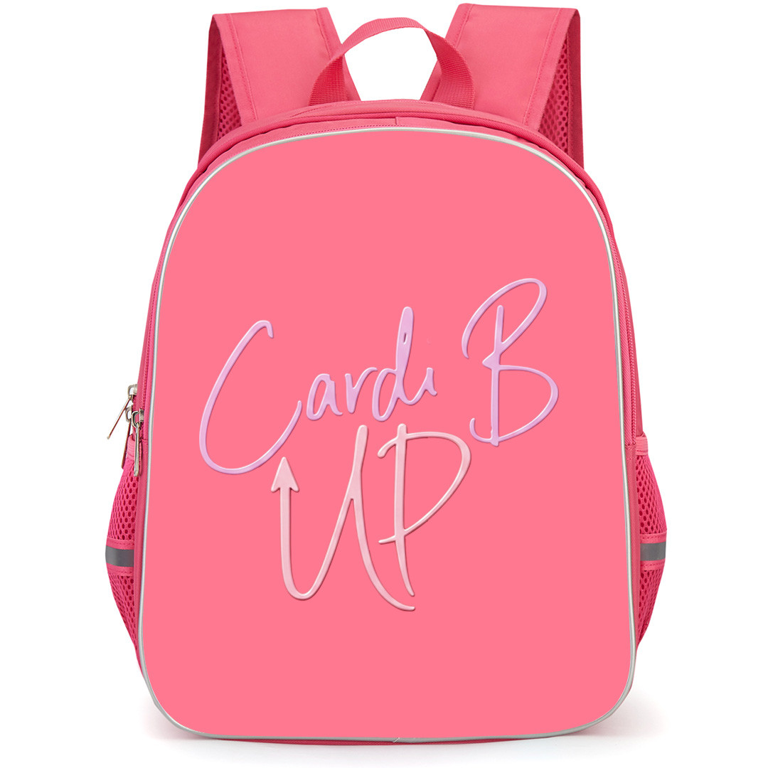 Cardi B Backpack School Bag StudentPack - Cardi B Up Pink Logo Sticker
