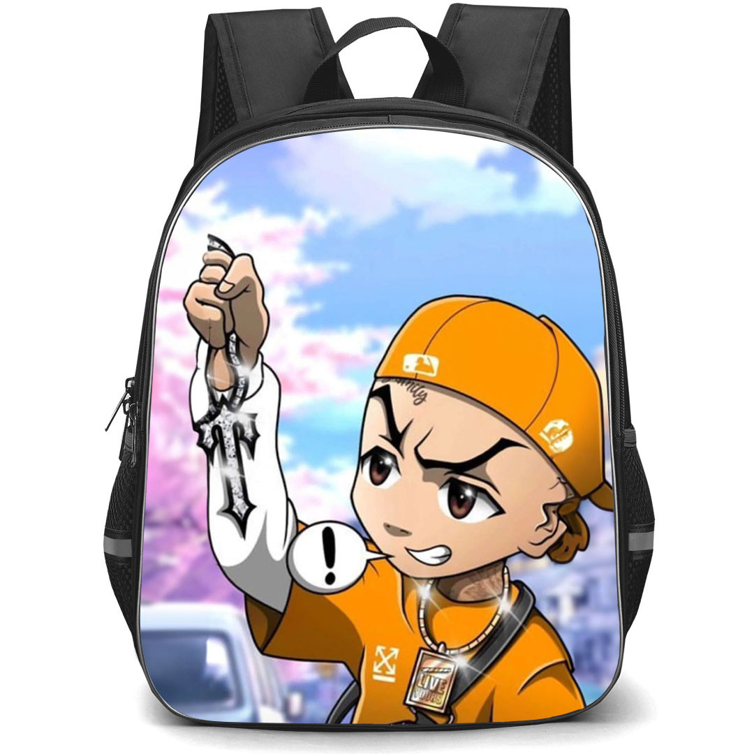 Central Cee Backpack StudentPack - Central Cee Cartoon Art