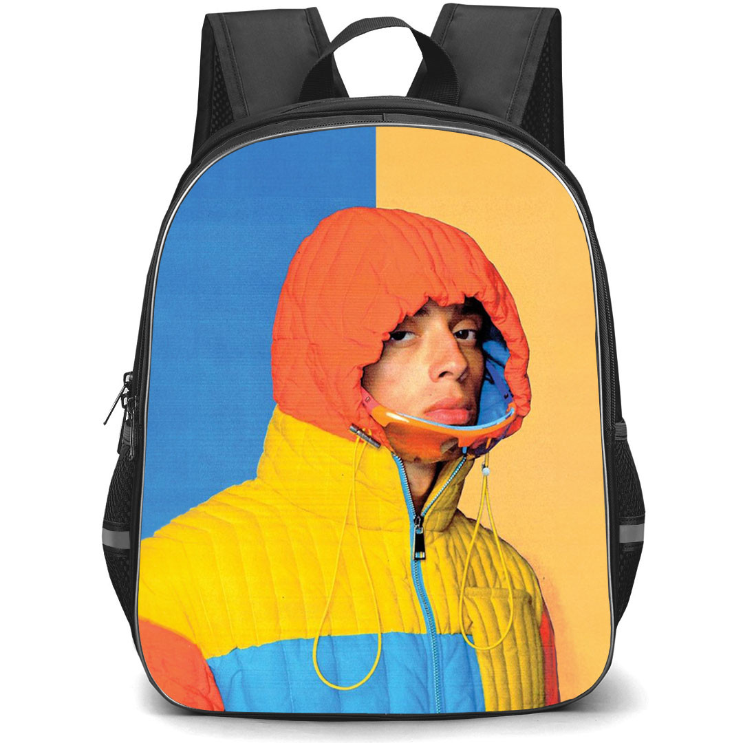 Central Cee Backpack StudentPack - Central Cee Portrait On Blue Yellow Background