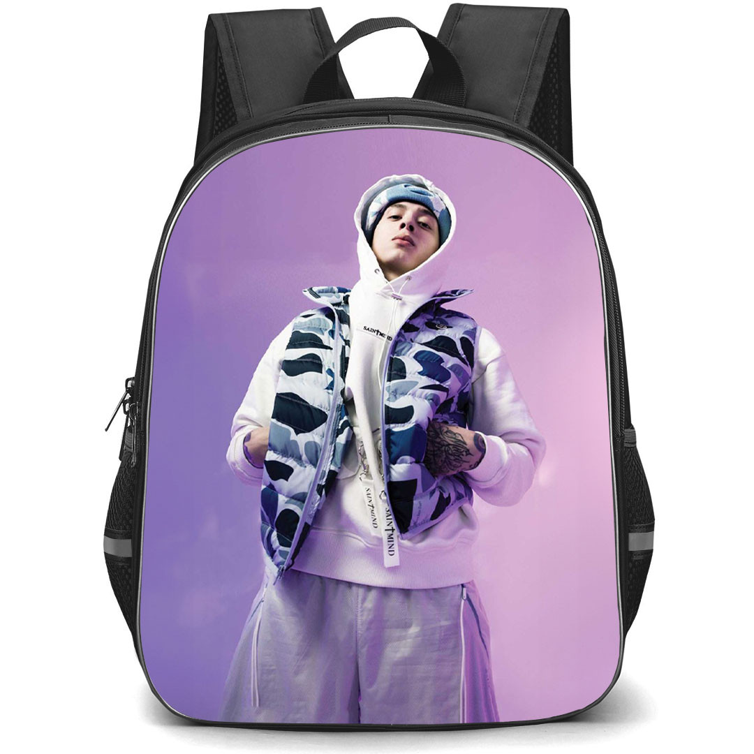 Central Cee Backpack StudentPack - Central Cee Standing On Purple Background