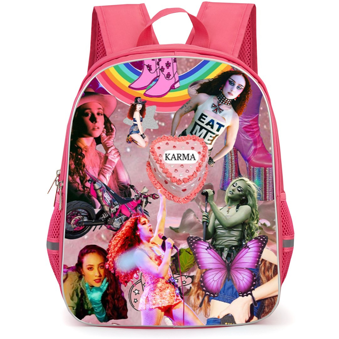 Chappell Roan Backpack StudentPack - Chappell Roan Karma Collage with Disco Ball