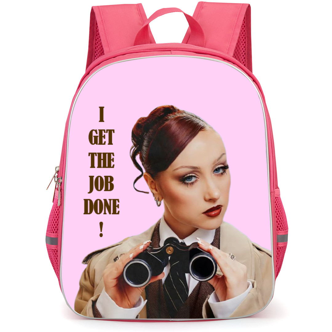 Chappell Roan Backpack StudentPack - Chappell Roan The Giver Detective Pink Background