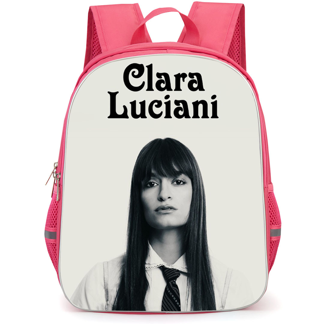 Clara Luciani Backpack School Bag StudentPack - Clara Luciani Billboard France Magazine Greyscale