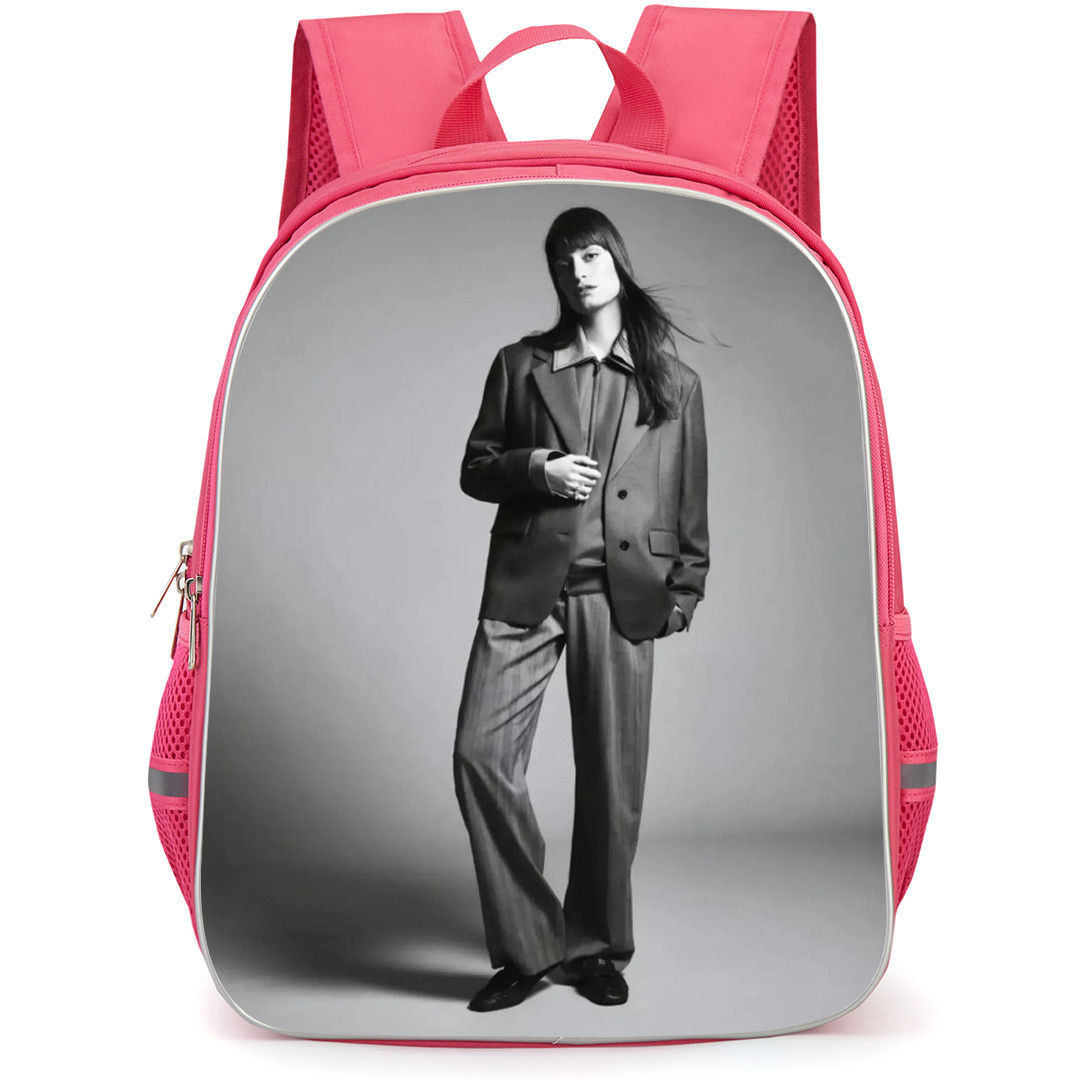 Clara Luciani Backpack School Bag StudentPack - Clara Luciani Elle France Magazine Greyscale