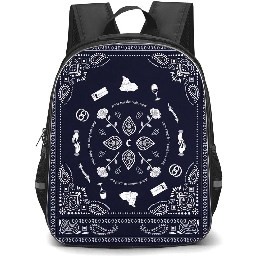 Clara Luciani Backpack School Bag StudentPack - Clara Luciani Mon Sang Lyrics Bandana