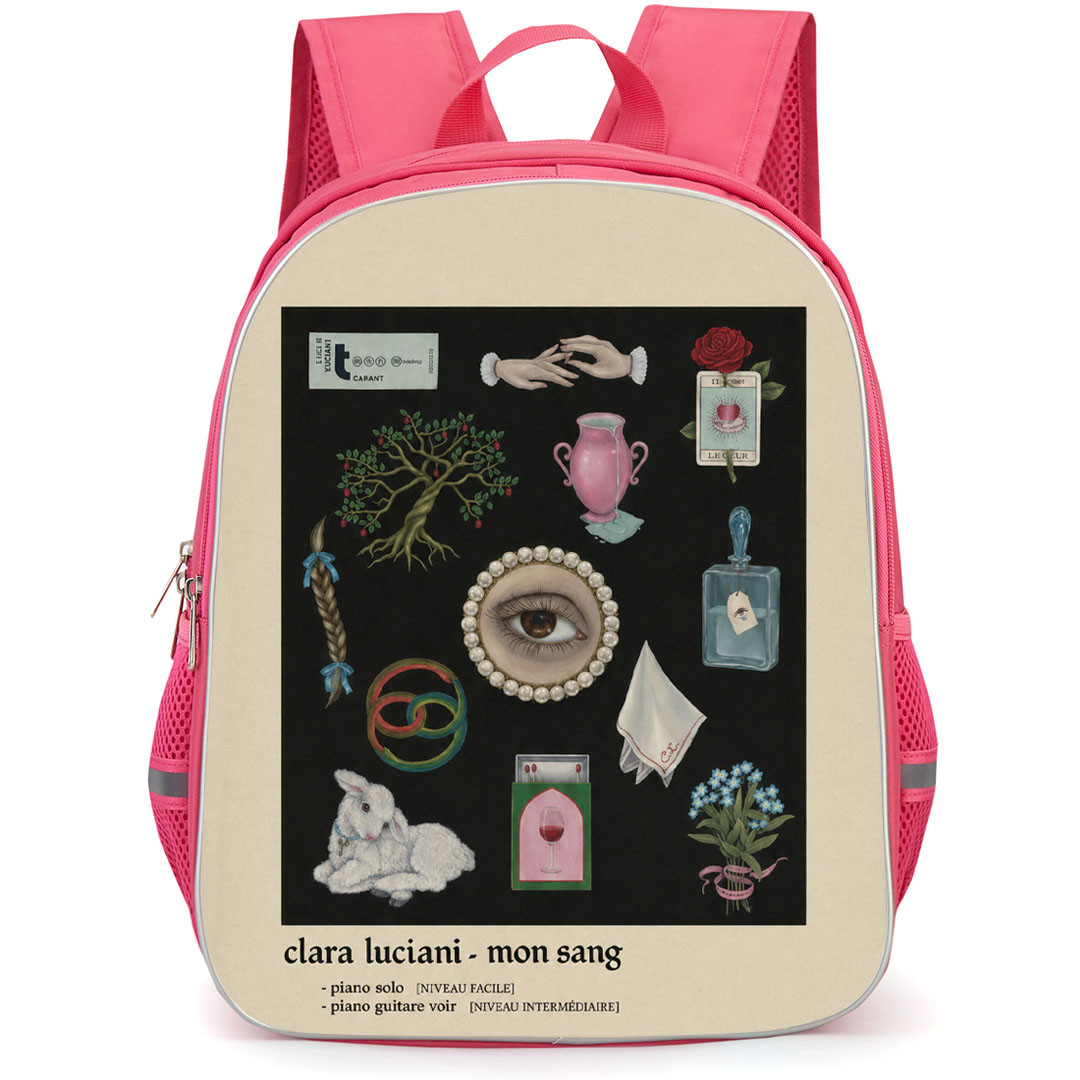 Clara Luciani Backpack School Bag StudentPack - Clara Luciani Mon Sang Song Book Cover