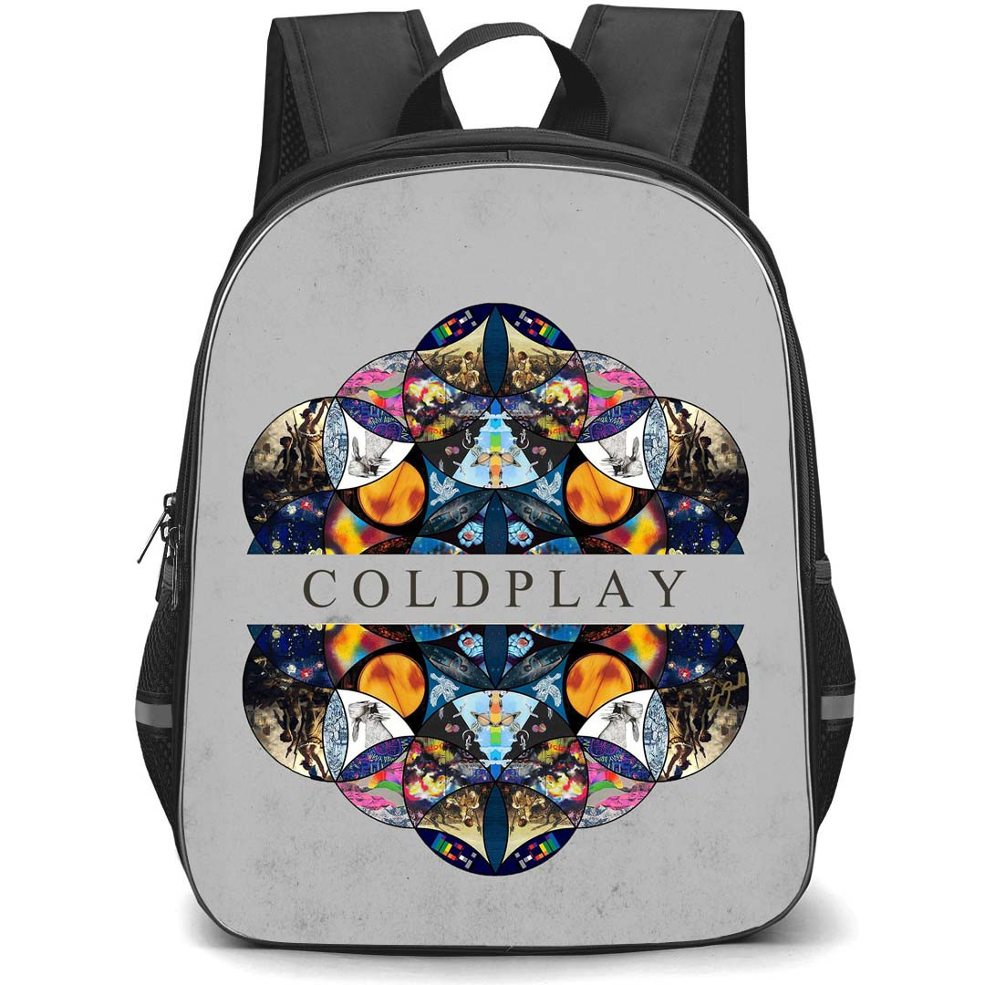 Coldplay Backpack StudentPack - Coldplay Kaleidoscope EP Poster Art Gray Background