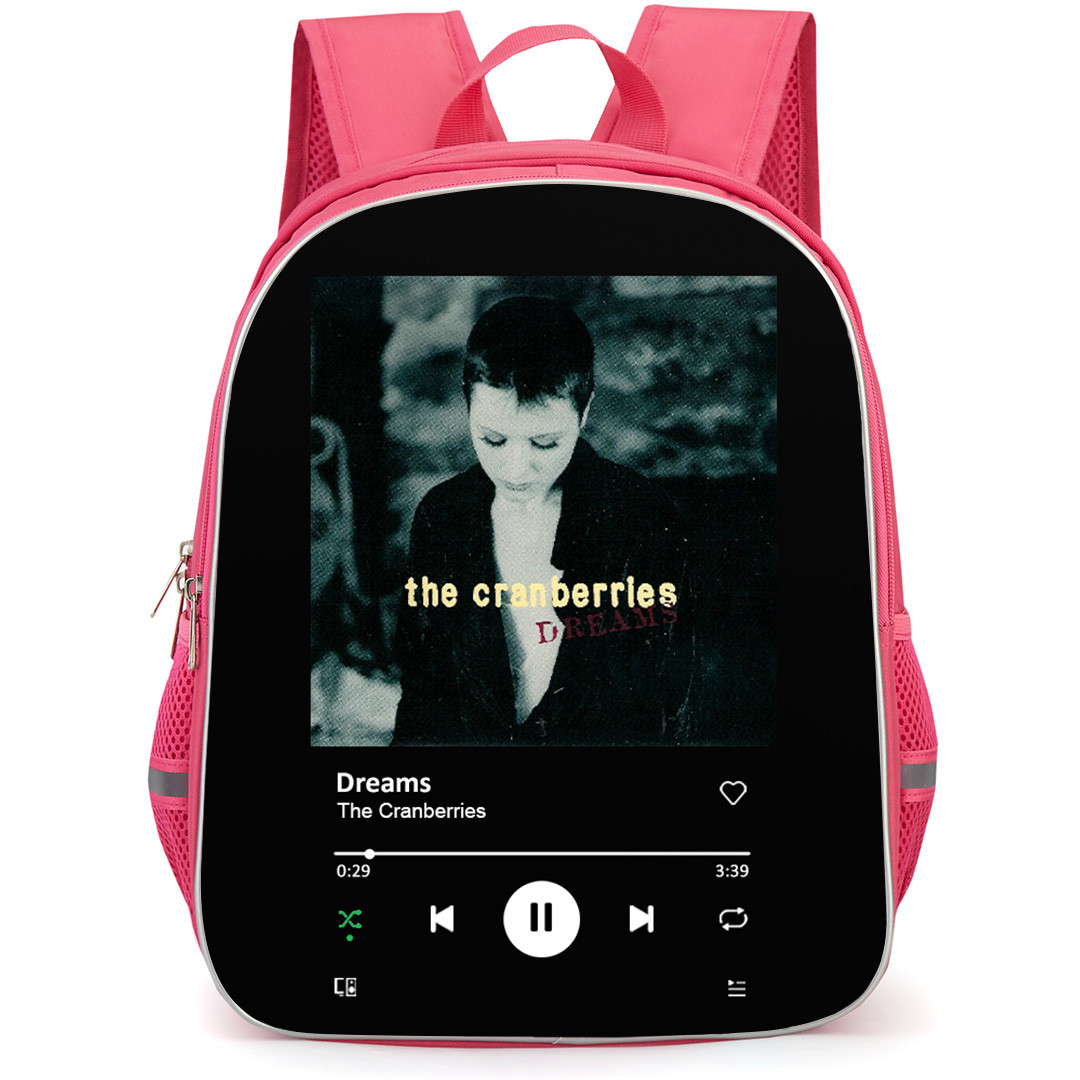 The Cranberries Backpack School Bag StudentPack - The Cranberries Dreams Song Cover Spotify Library Poster