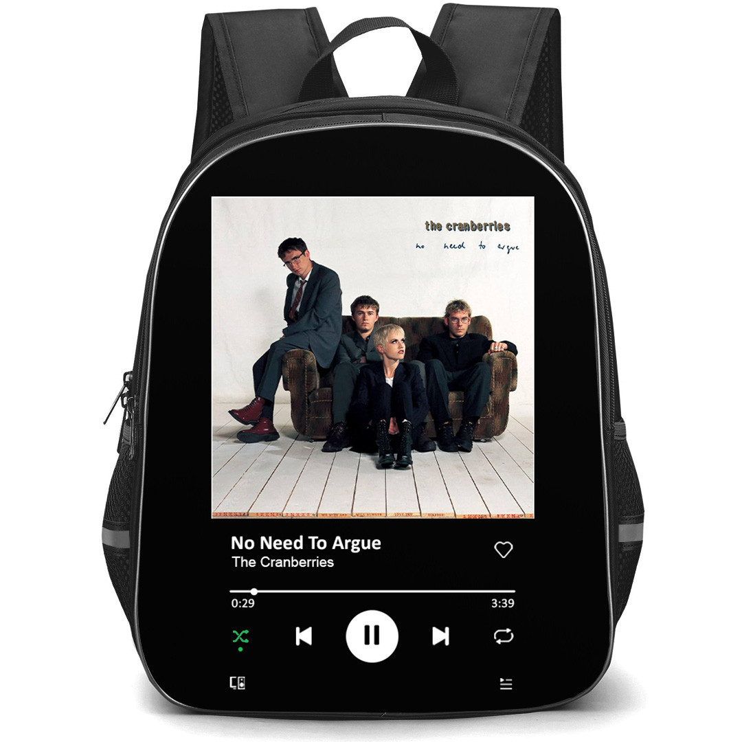 The Cranberries Backpack School Bag StudentPack - The Cranberries No Need To Argue Album Cover Spotify Library Poster