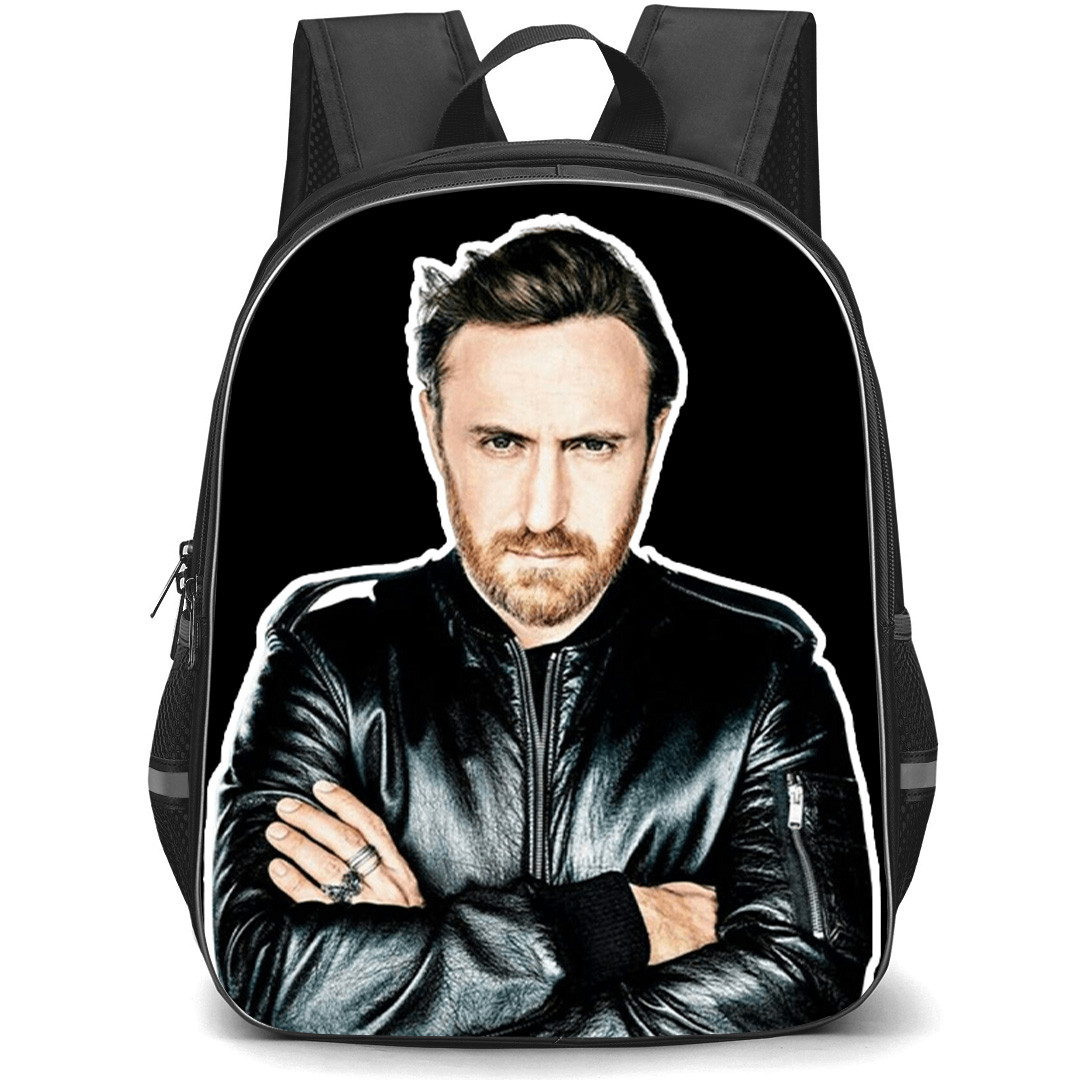 David Guetta Backpack School Bag StudentPack - David Guetta Crossed Arms Front Profile Sticker