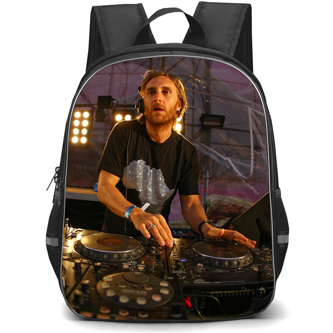David Guetta Backpack School Bag StudentPack - David Guetta Gigging On Stage Poster