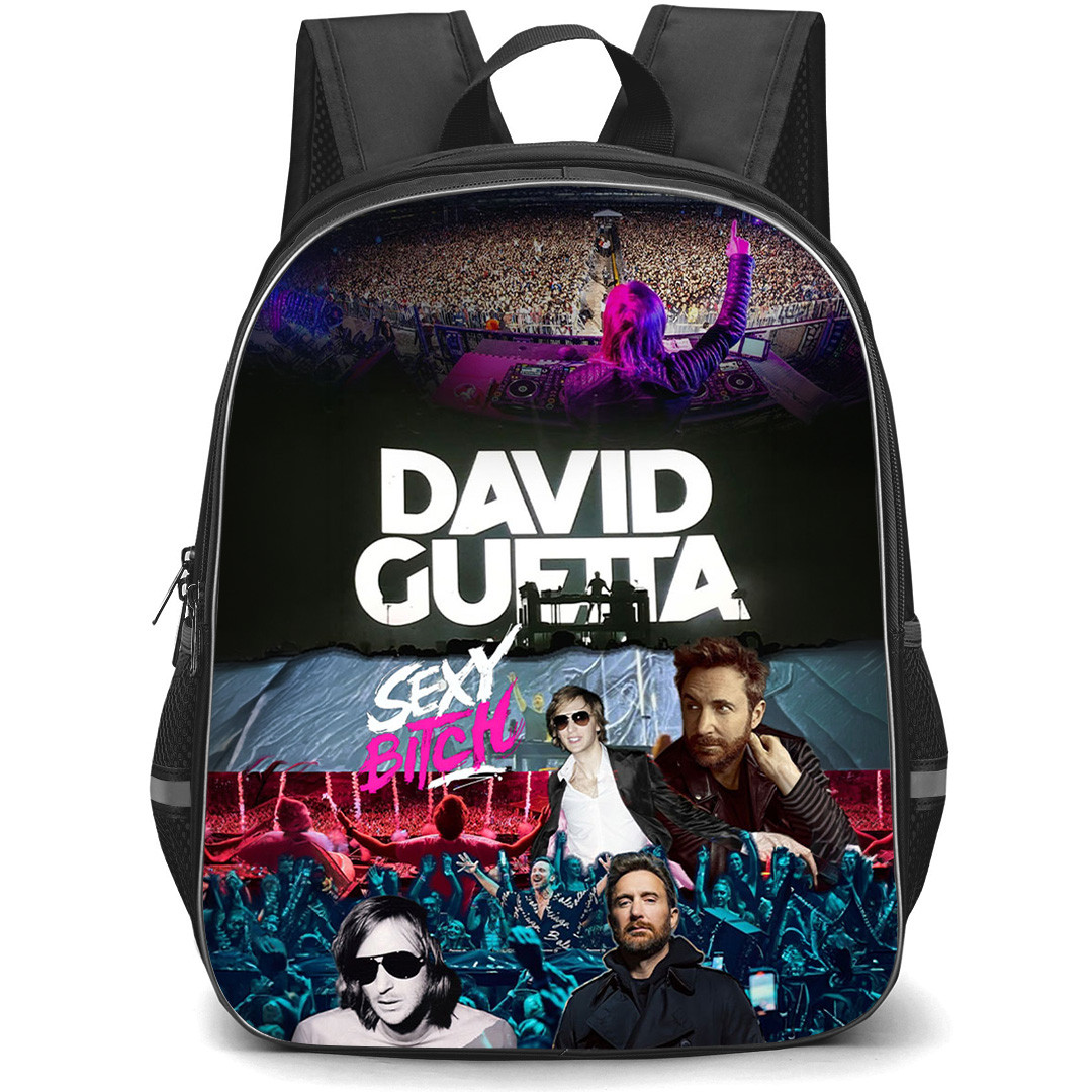 David Guetta Backpack School Bag StudentPack - David Guetta Sexy Bitch Collage Poster
