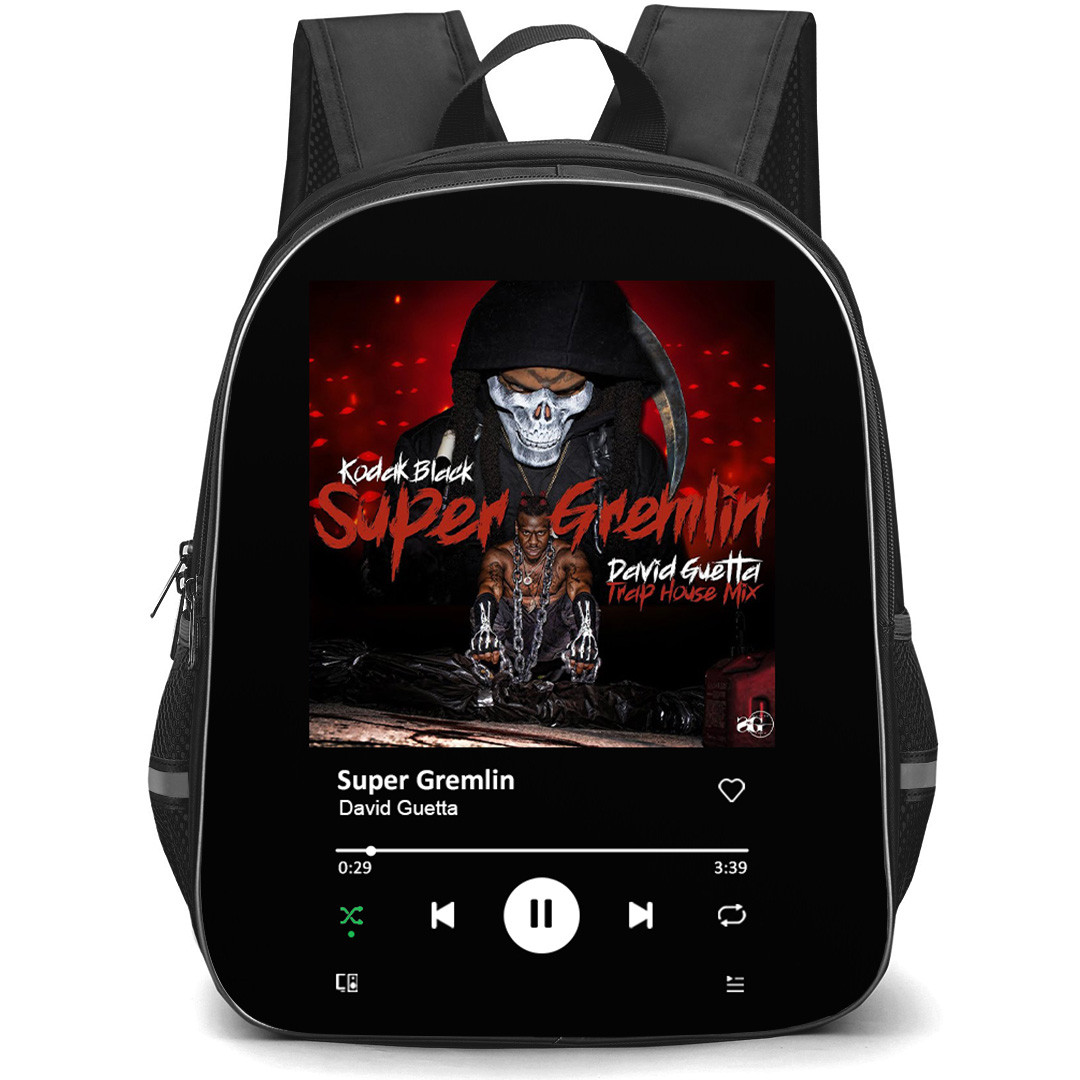 David Guetta Backpack School Bag StudentPack - David Guetta Super Gremlin Song Spotify Library Poster