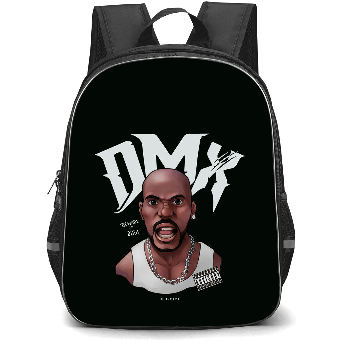 DMX Backpack StudentPack - DMX Beware of Dog Illustration Art On Black Background
