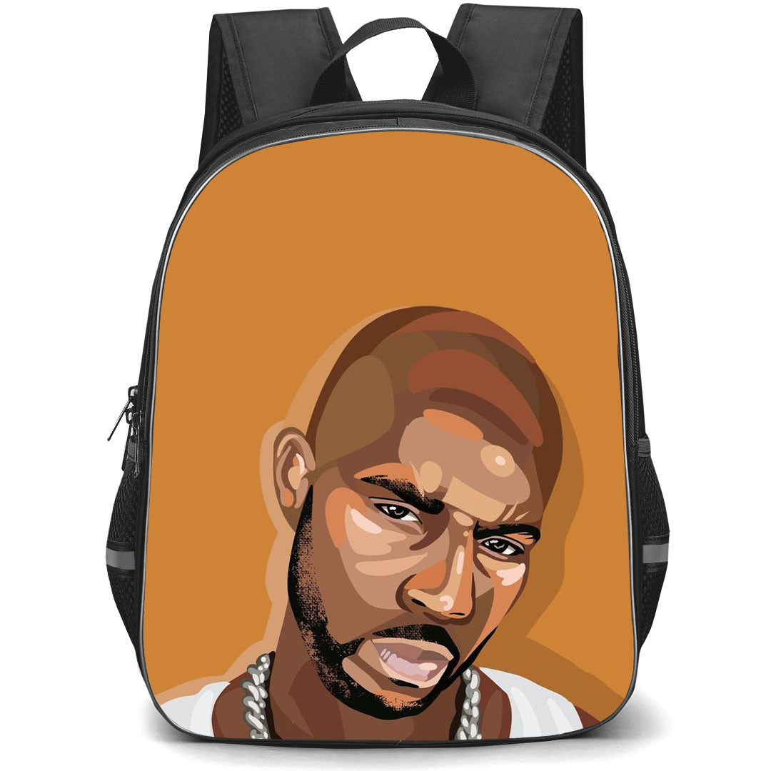 DMX Backpack StudentPack - DMX Portrait Vector Art On Brown Background