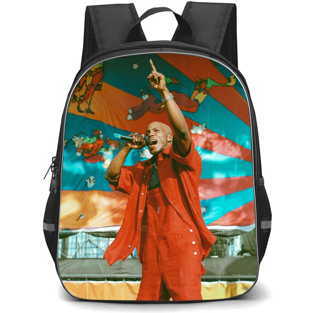 DMX Backpack StudentPack - DMX Wears Red Outfit in A Concert Poster