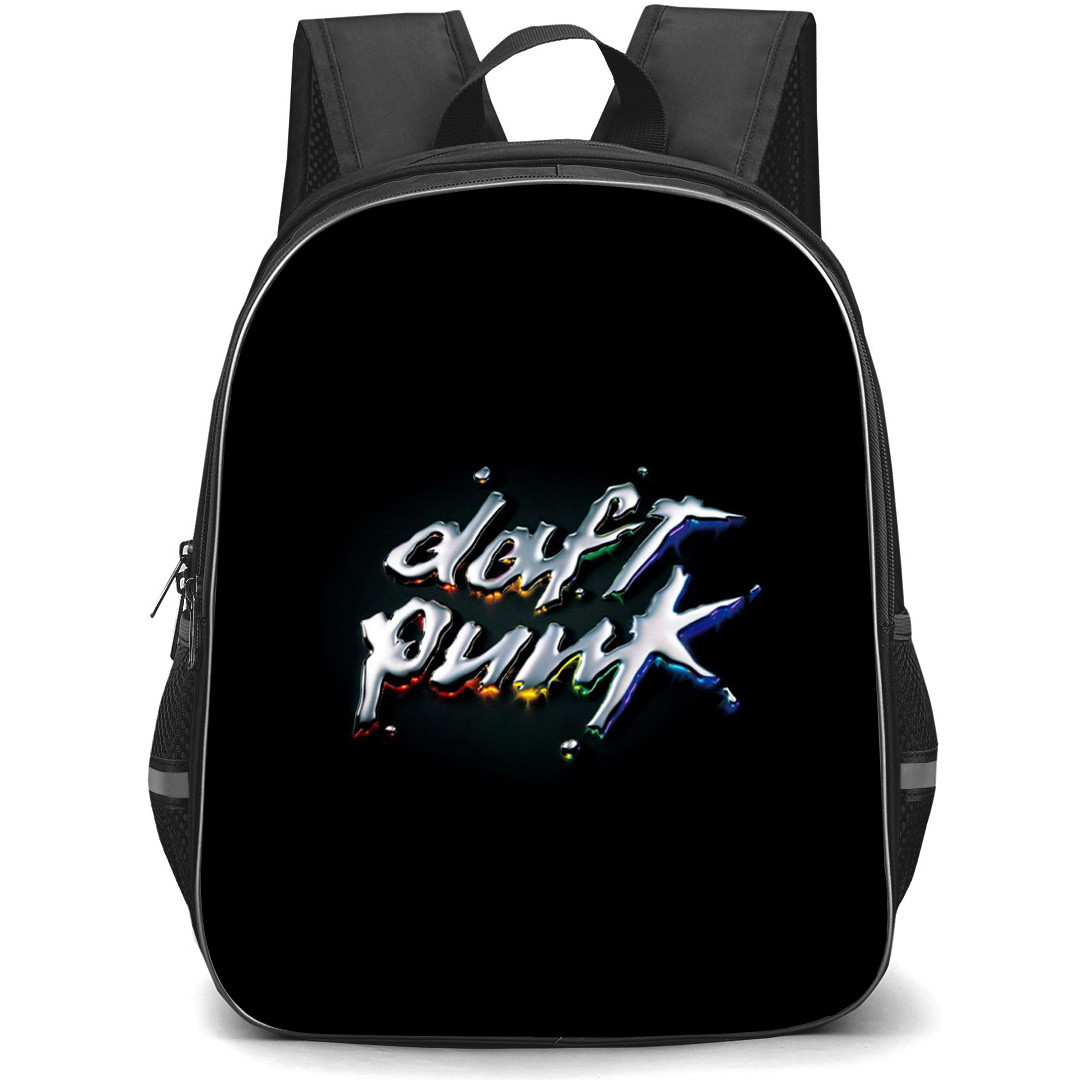Daft Punk Backpack StudentPack - Daft Punk Colour Logo On Black Background