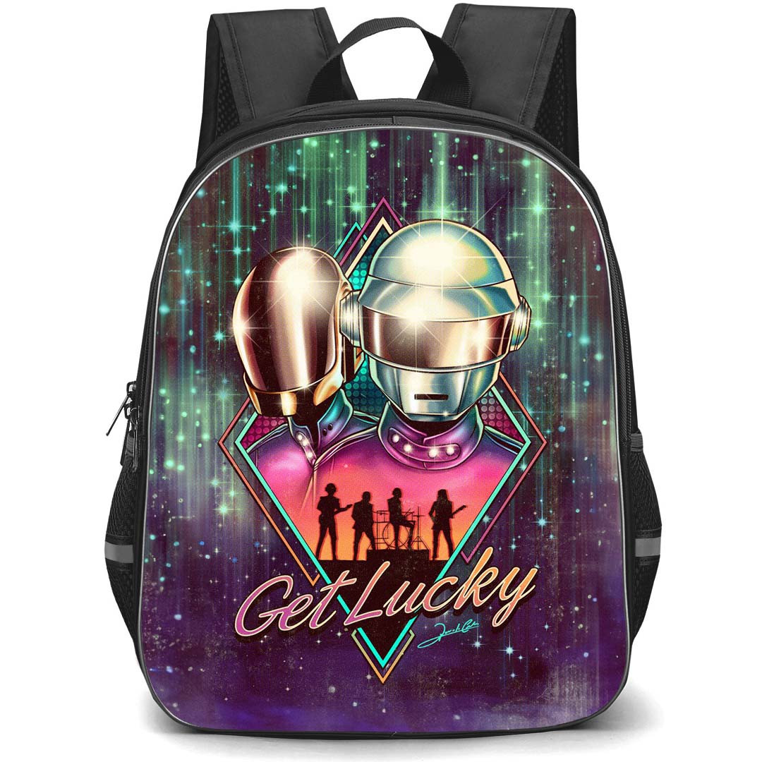 Daft Punk Backpack StudentPack - Daft Punk Get Lucky Retro Style Poster