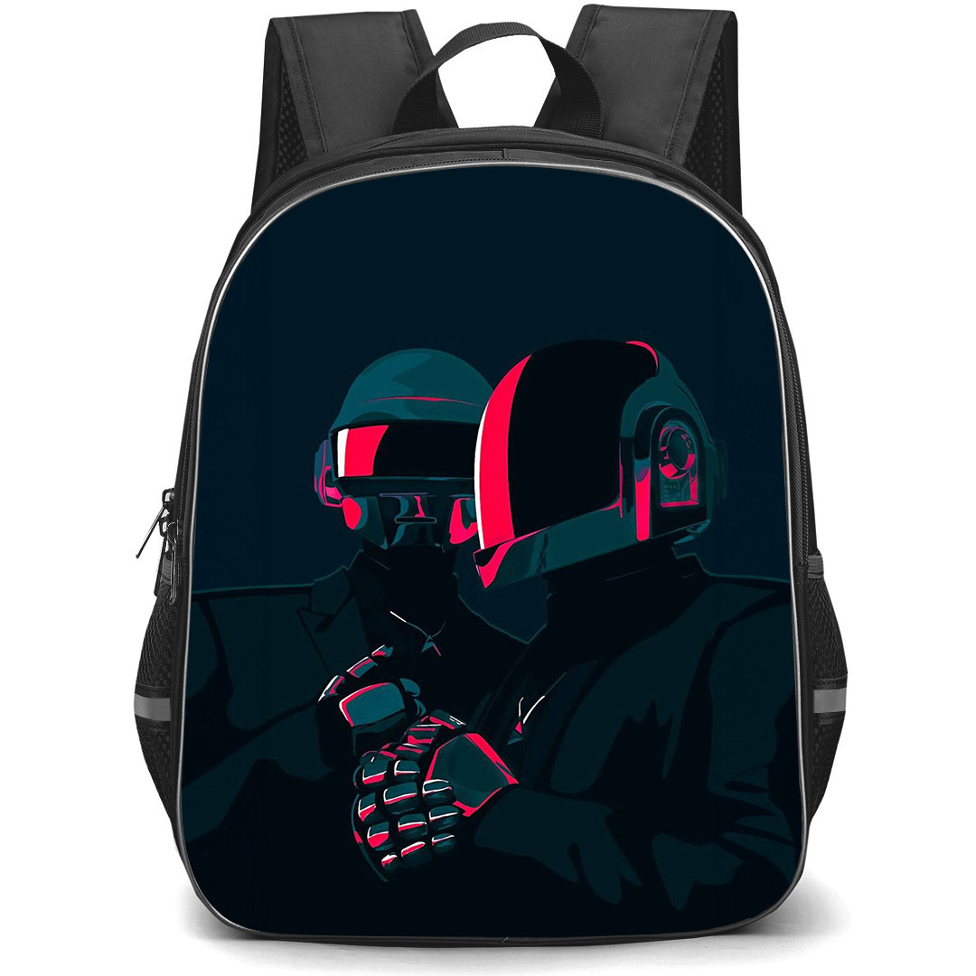 Daft Punk Backpack StudentPack - Daft Punk Minimalist Art Blue Background
