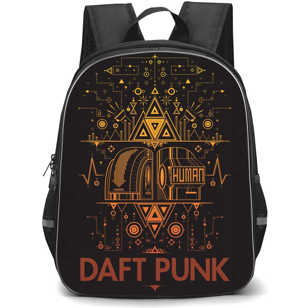 Daft Punk Backpack StudentPack - Daft Punk Mnimalist Art On Dark Background