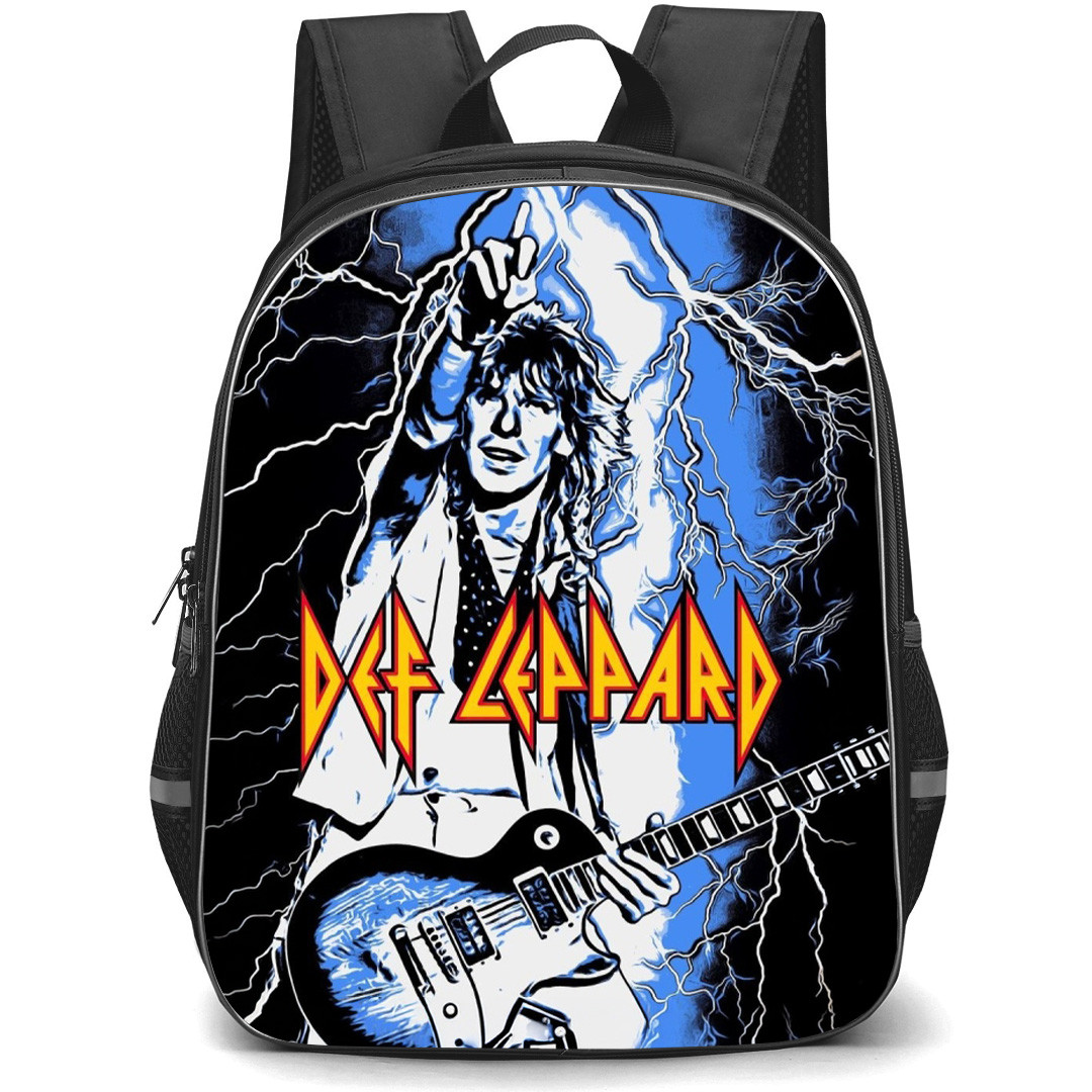 Def Leppard Backpack School Bag StudentPack - Def Leppard Comic Art Poster