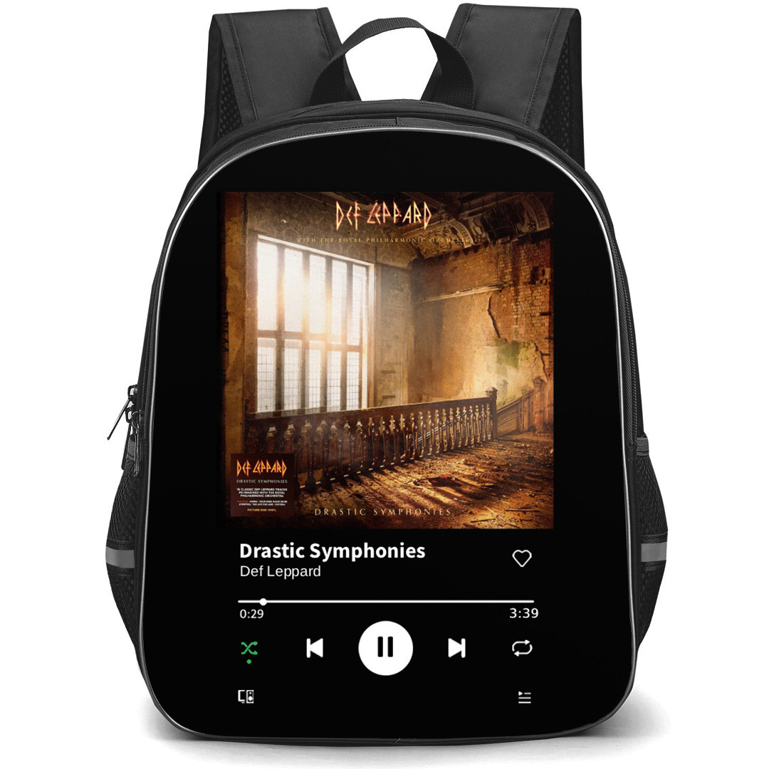 Def Leppard Backpack School Bag StudentPack - Def Leppard Drastic Symphonies Album Cover