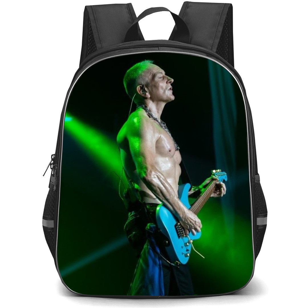 Def Leppard Backpack School Bag StudentPack - Def Leppard Phil Collen On Stage Side Portrait