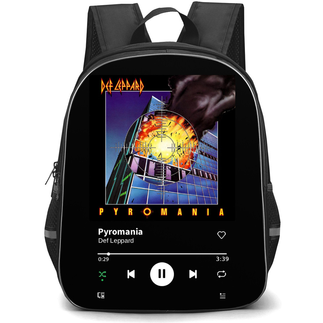 Def Leppard Backpack School Bag StudentPack - Def Leppard Pyromania Album Cover