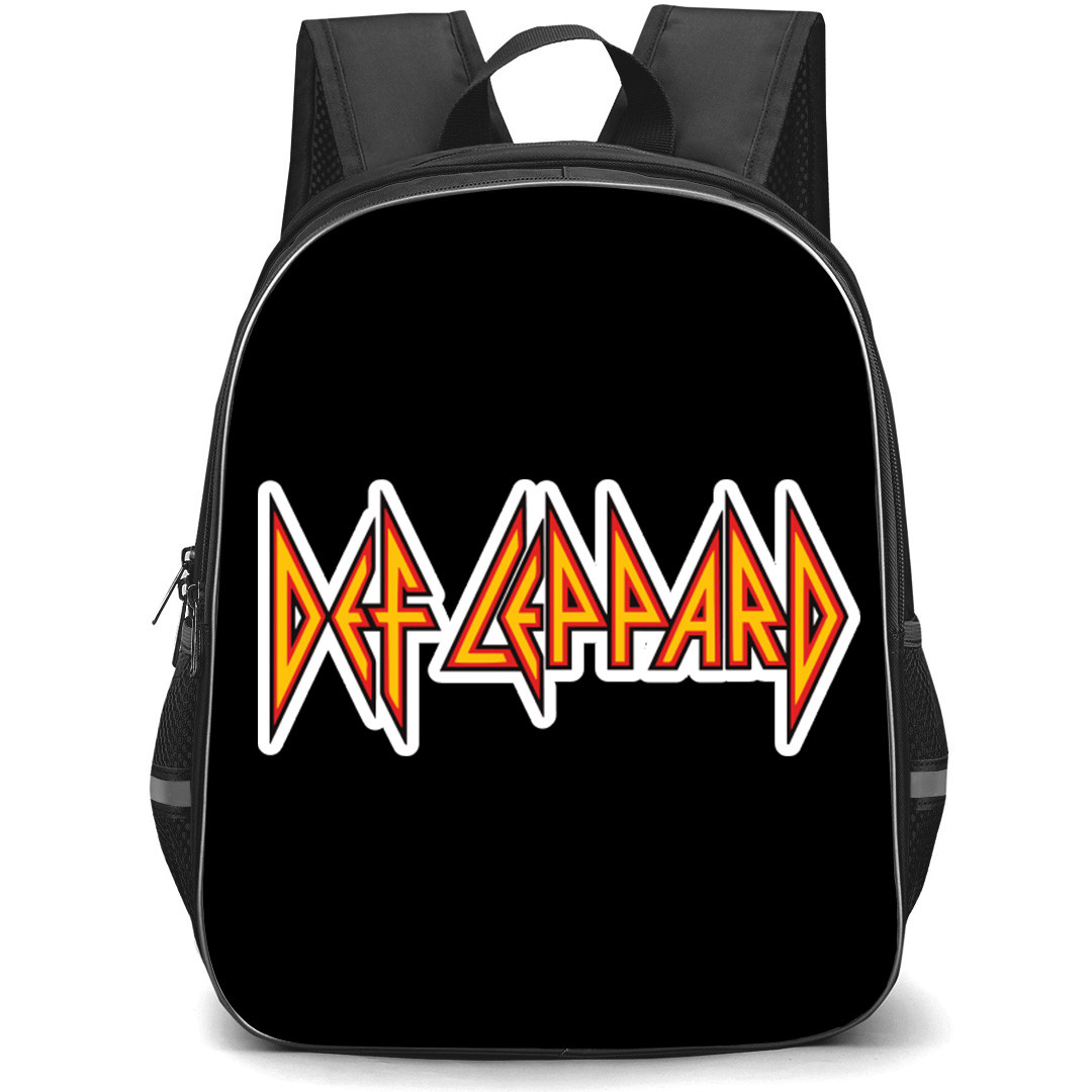 Def Leppard Backpack School Bag StudentPack - Def Leppard Red Yellow Logo
