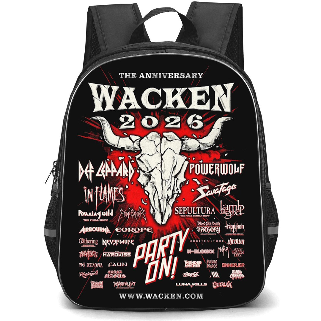 Def Leppard Backpack School Bag StudentPack - Def Leppard Wacken Concert Poster