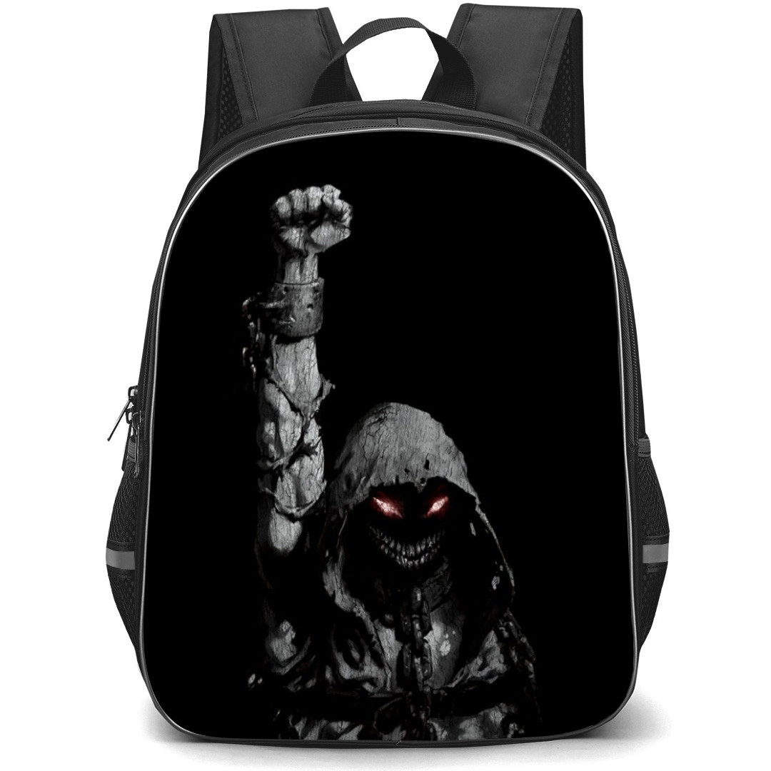 Disturbed Backpack School Bag StudentPack - Fierce Scary Face Portrait Gray