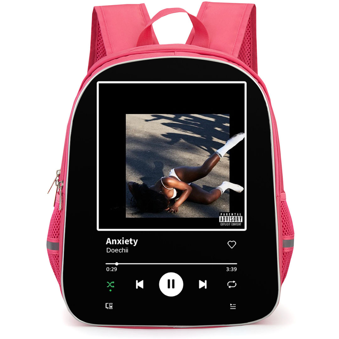 Doechii Backpack School Bag StudentPack - Doechii Anxiety Vinyl Cover Art