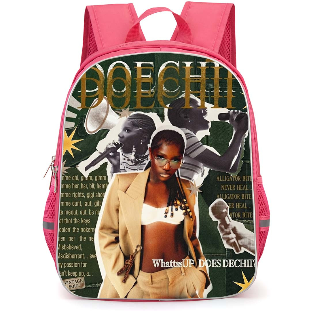 Doechii Backpack School Bag StudentPack - Doechii Collage Green Background