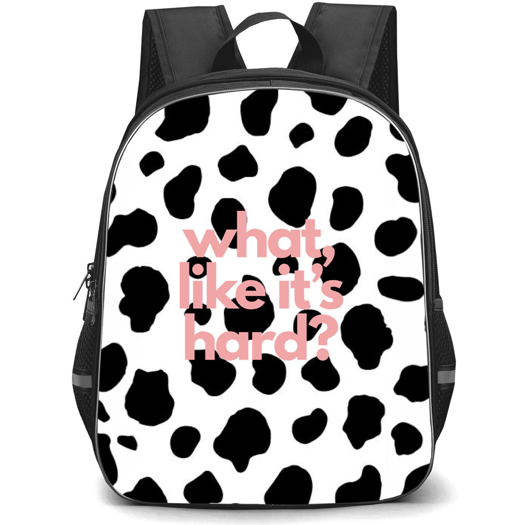 Doja Cat Backpack StudentPack - Doja Cat What Like It's Hard On Cow Print Background