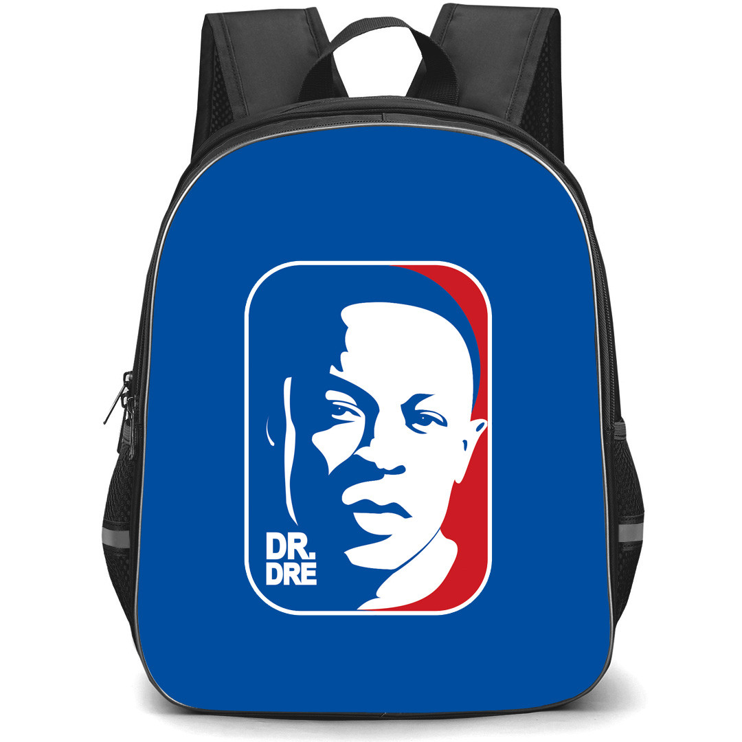 Dr Dre Backpack StudentPack - Dr Dre Portrait Blue Red Illustration Art Sticker