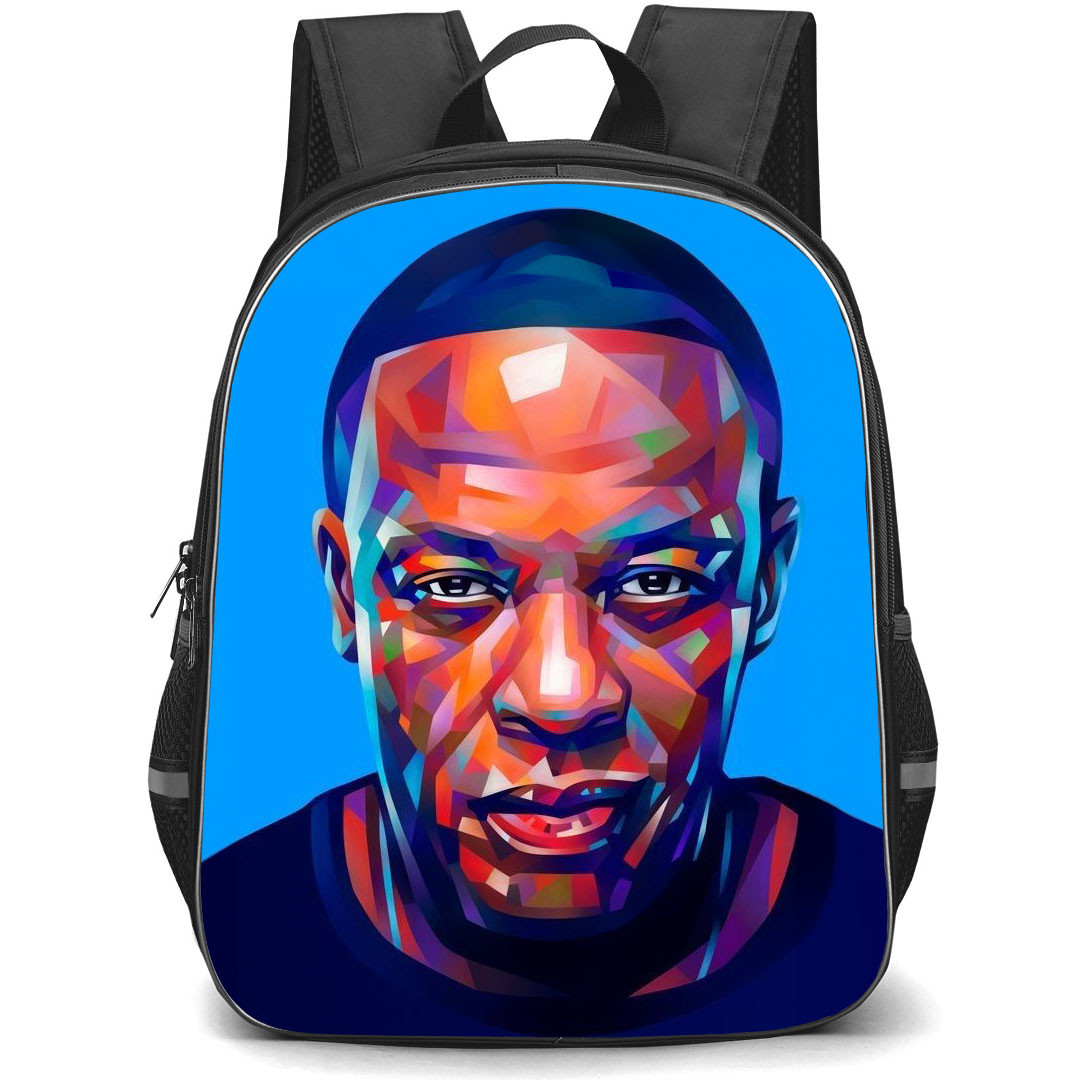 Dr Dre Backpack StudentPack - Dr Dre Wpap Art On Blue Background