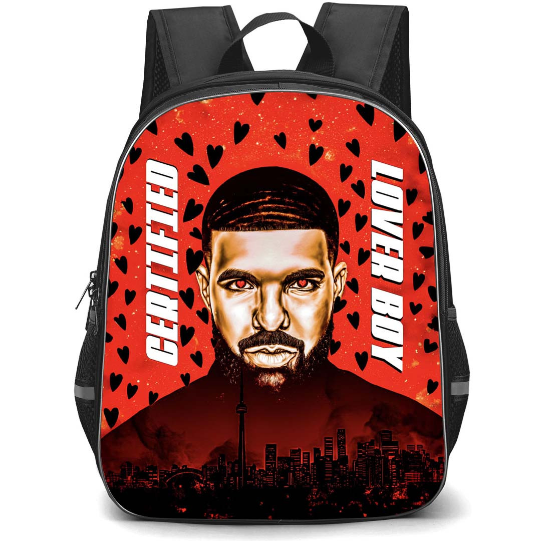 Drake Backpack StudentPack - Drake Certified Lover Boy Heart Eyes Poster