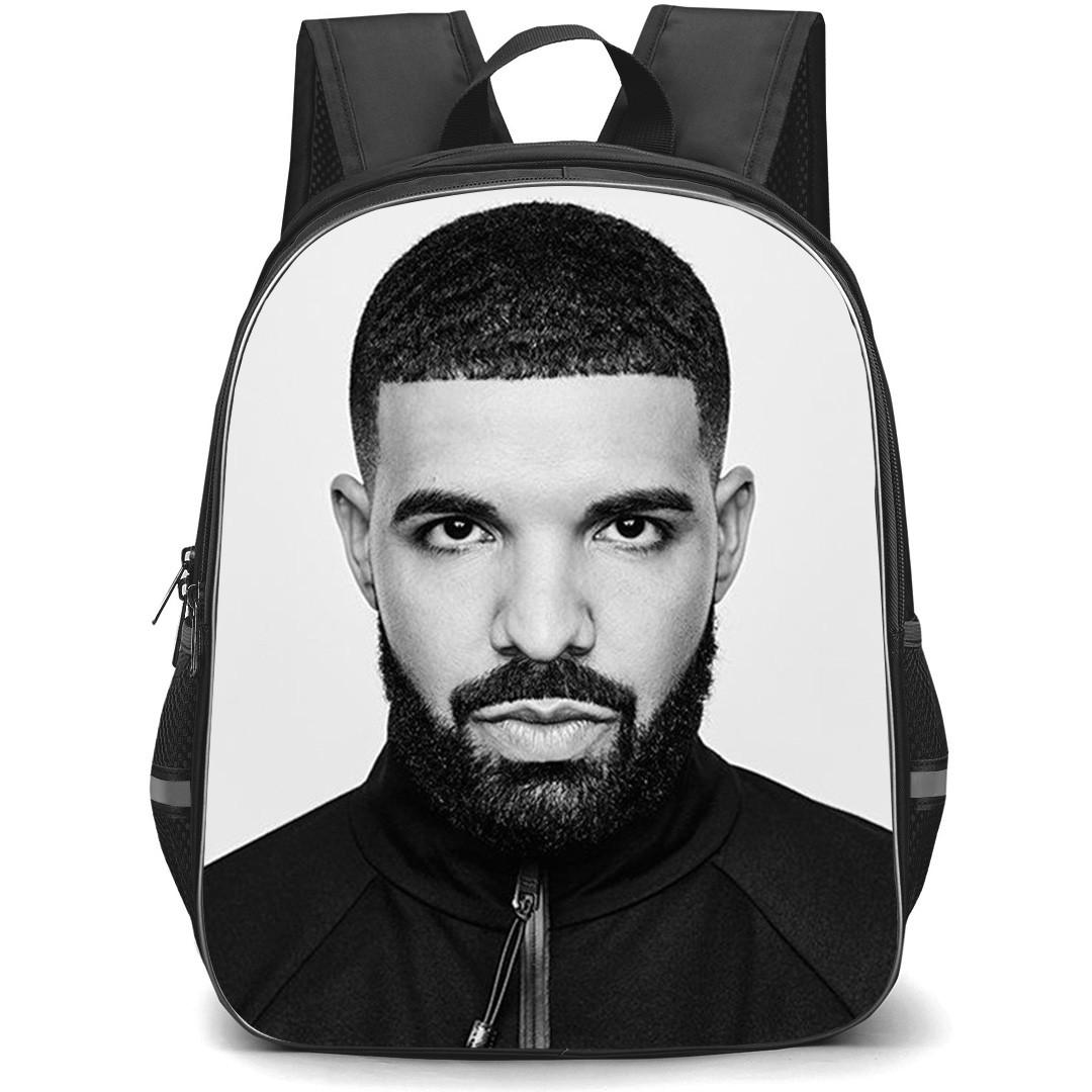 Drake Backpack School Bag StudentPack - Drake Grayscale Portrait Poster