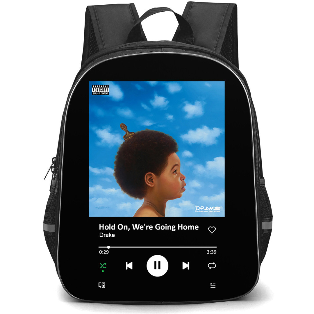 Drake Backpack School Bag StudentPack - Drake Hold On We Are Going Home Cover Spotify Library Poster